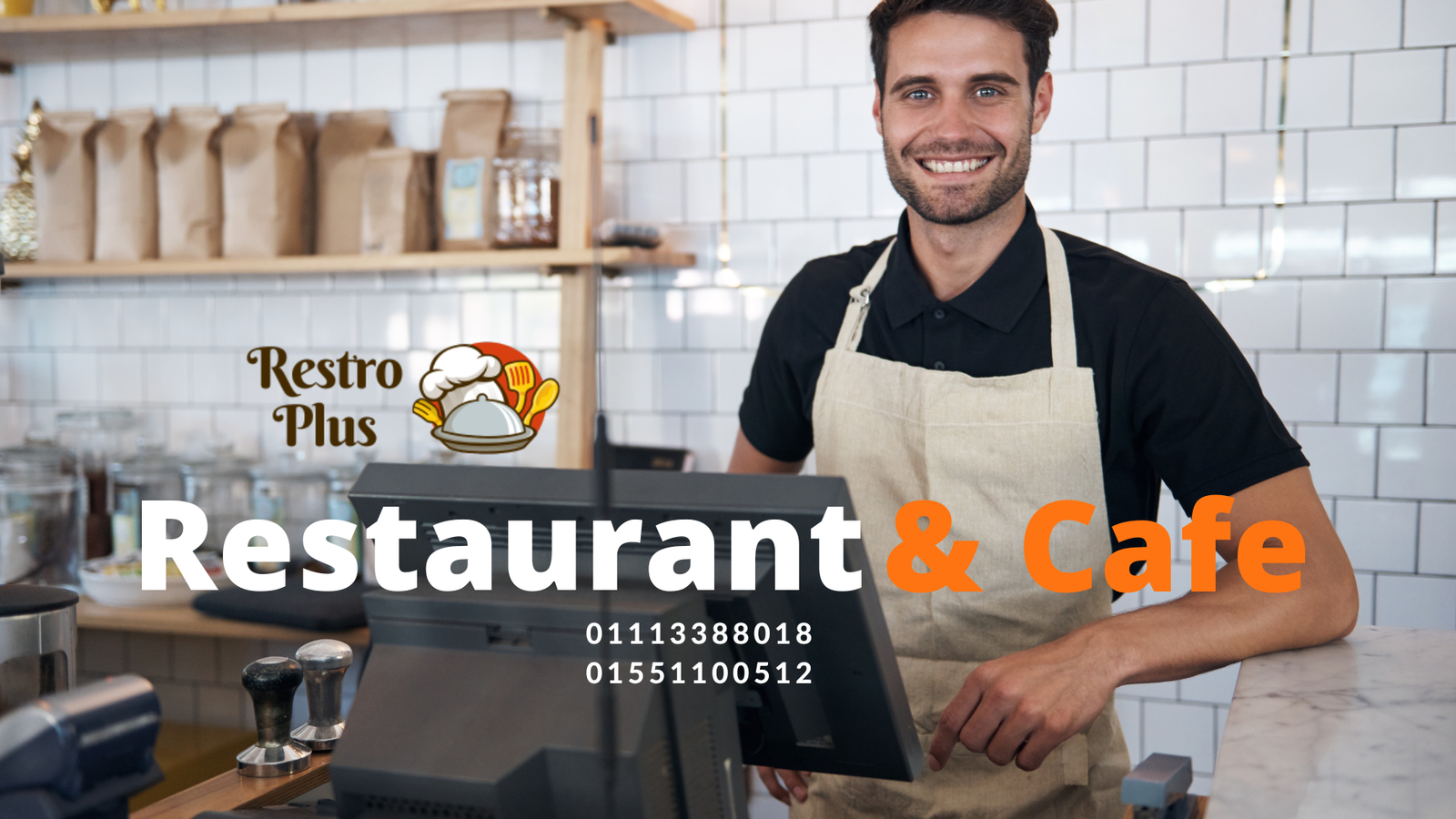 Orange Minimalist Restaurant Presentation Template